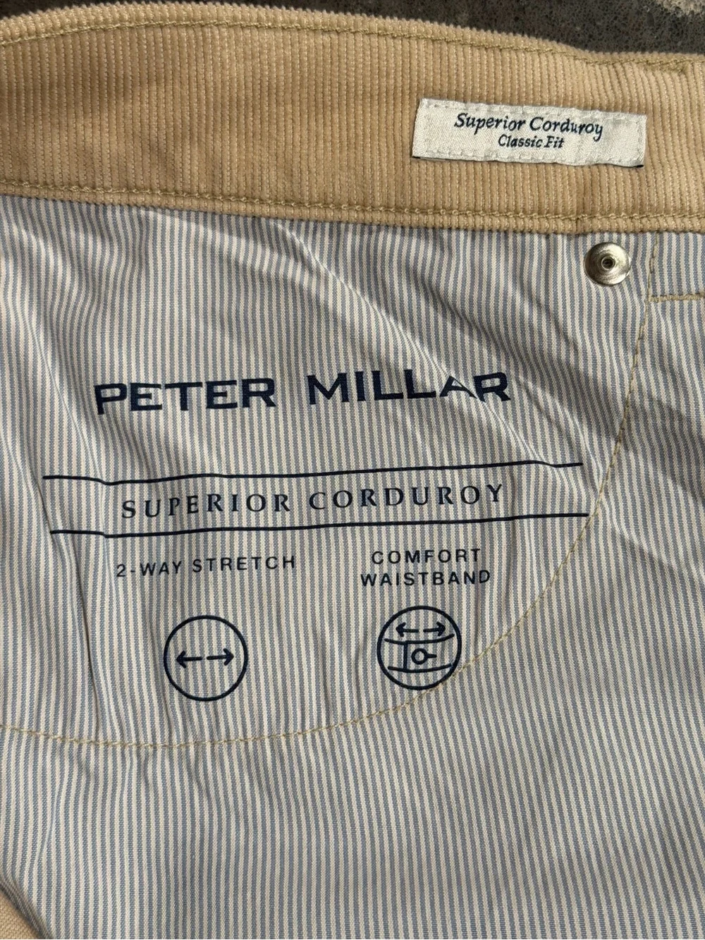 NWT Peter Millar Superior Soft Corduroy Five-Pocket Pant (38x33)